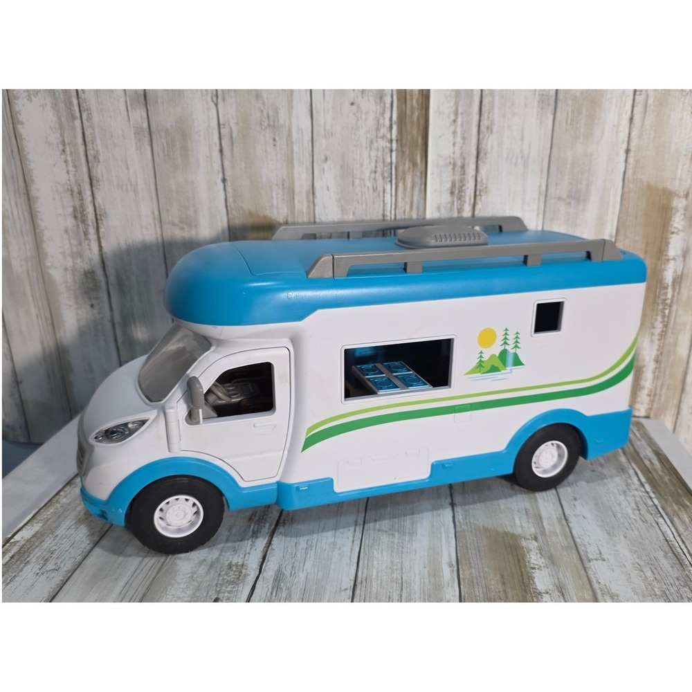 Kids Toy Camper RV Playset with Furniture Accessories and Awning - Picture 2 of 10